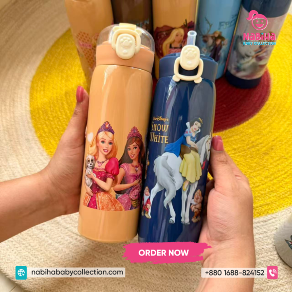 Cartoon Kids Thermos Water Bottle 480ml