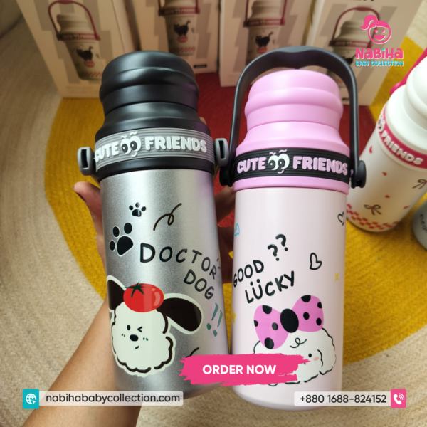 Cute Friends Kids Stainless Steel Thermos Bottle with Handle