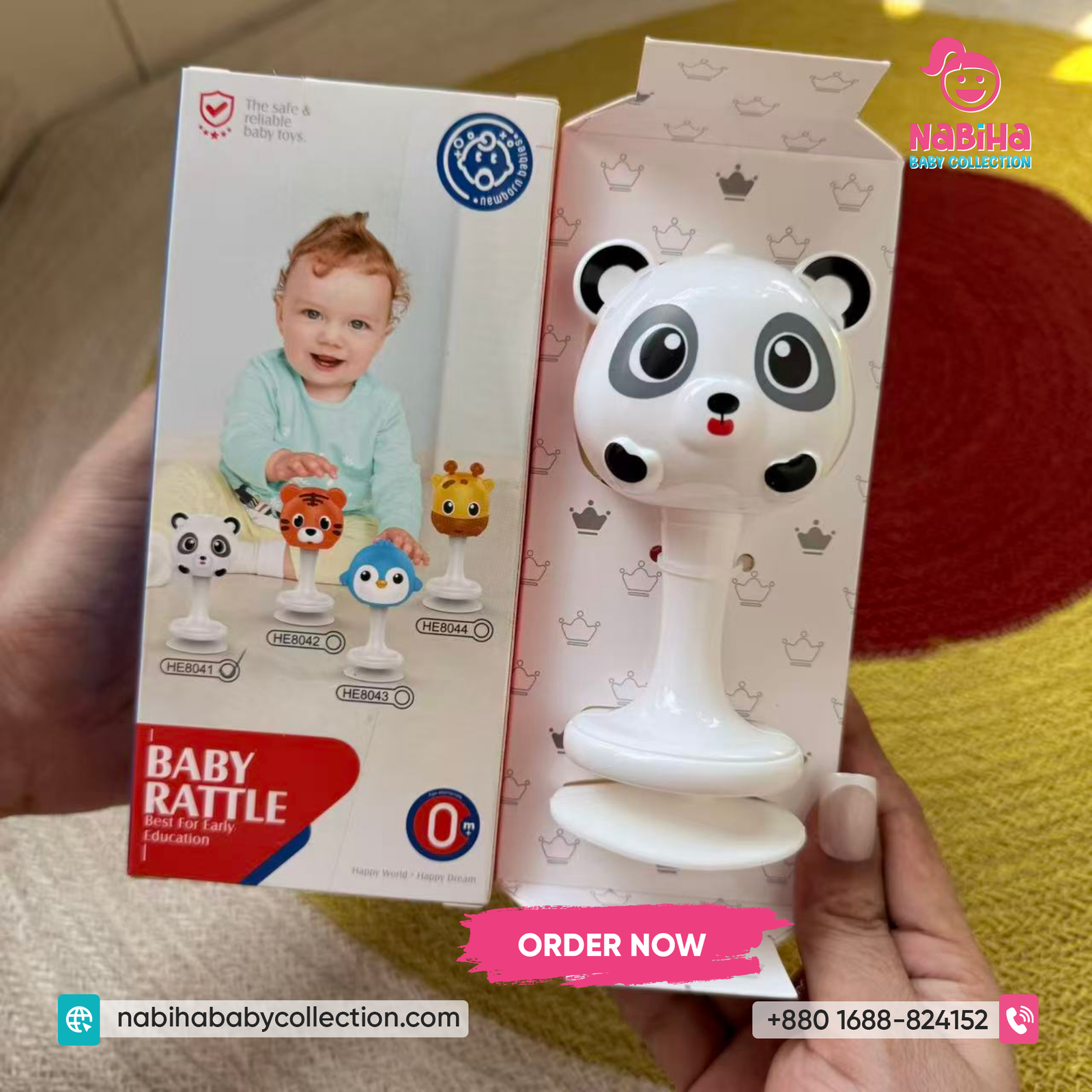 Premium Suction Cup Baby Rattle – Safe Early Education Toy