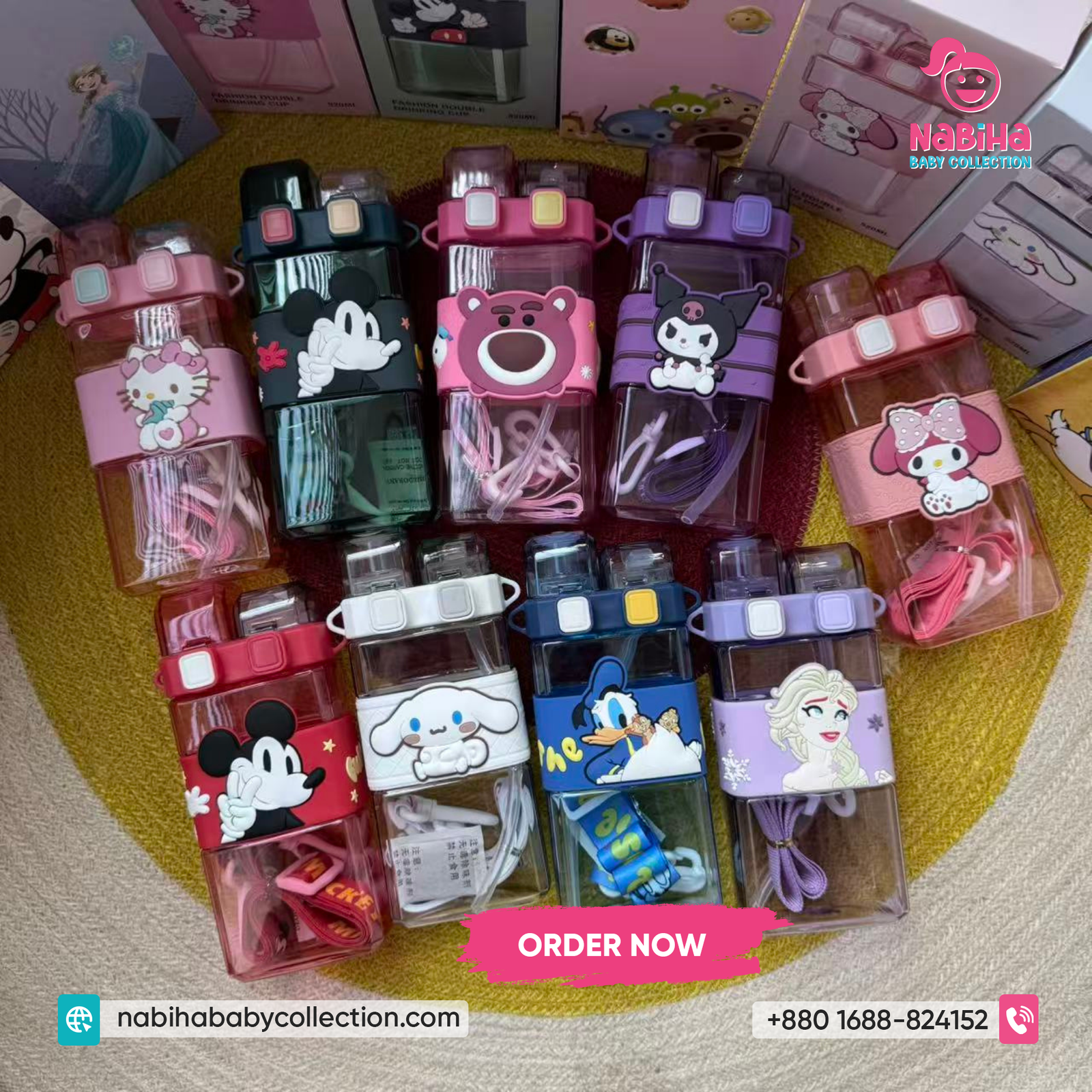 Cartoon Kids Water Bottle 520ml