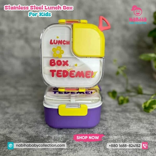 TEDEMEI Cute Tiffin Box with Spoon